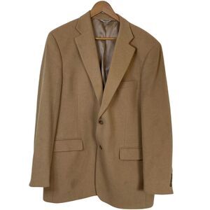 Joseph & Feiss Mens 100% Camelhair Blazer Sport Coat 44L‎ Tan 2 Button Classic